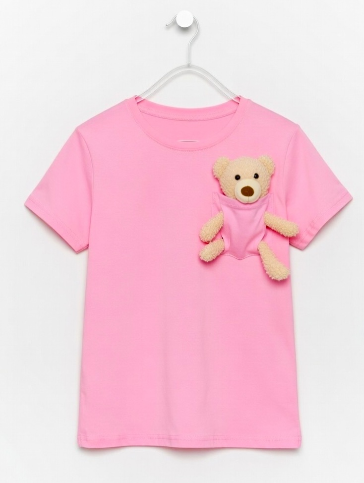 triko s hračkou růžové